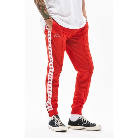 red kappa tracksuit mens